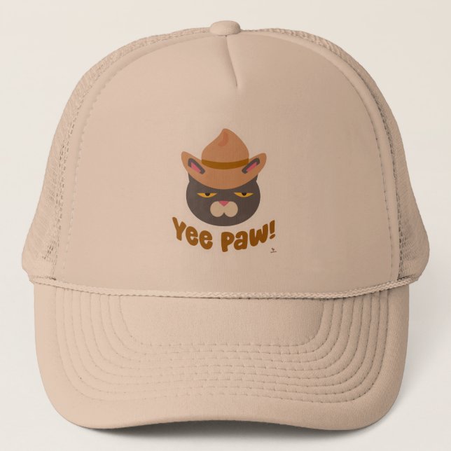 Yee Paw  Cute Cowboy Hat Country Fun Art (Front)