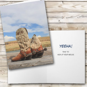 Yeeha! Western Boot Card