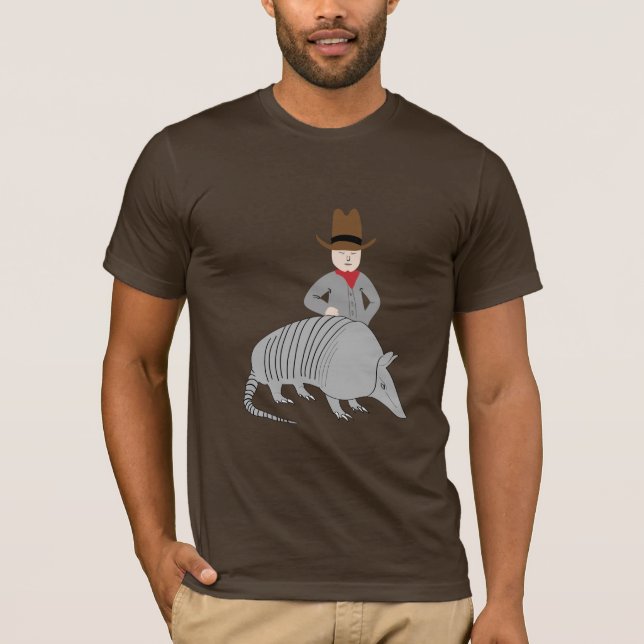 Yeehaw!  Cowboy and Armadillo! T-Shirt (Front)