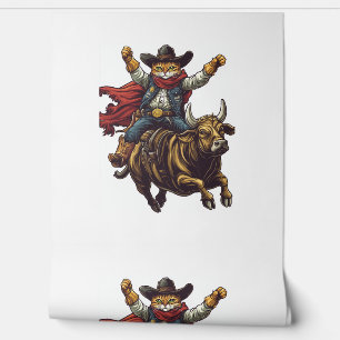 Yeehaw Kitty – Wild West Cat Cowboy Rodeo Wallpaper
