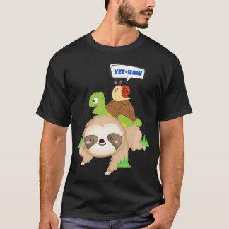 YeeHaw Sloth Turtel and Snail  T-Shirt