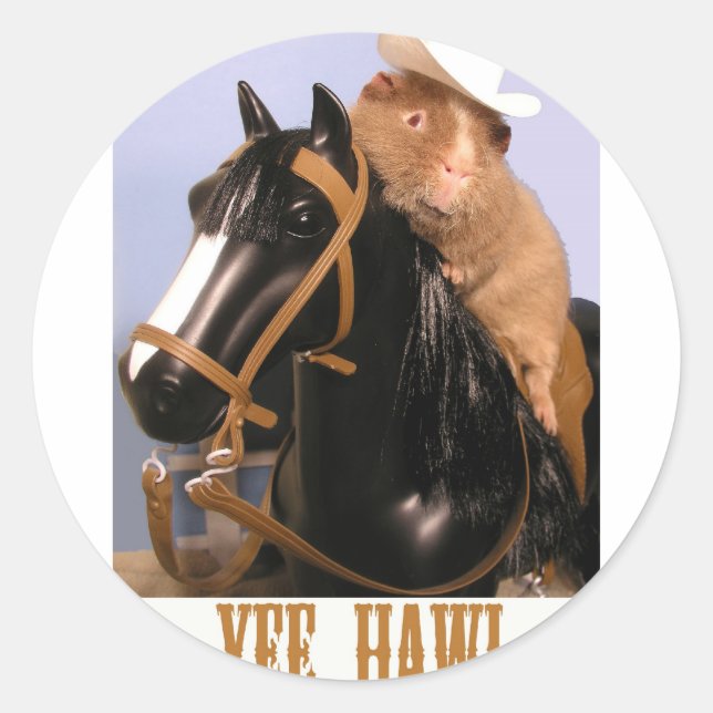 YeeHAW Wilbur Classic Round Sticker (Front)