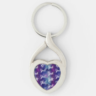 Yeet Expression Space Galaxy Exclamation Key Ring