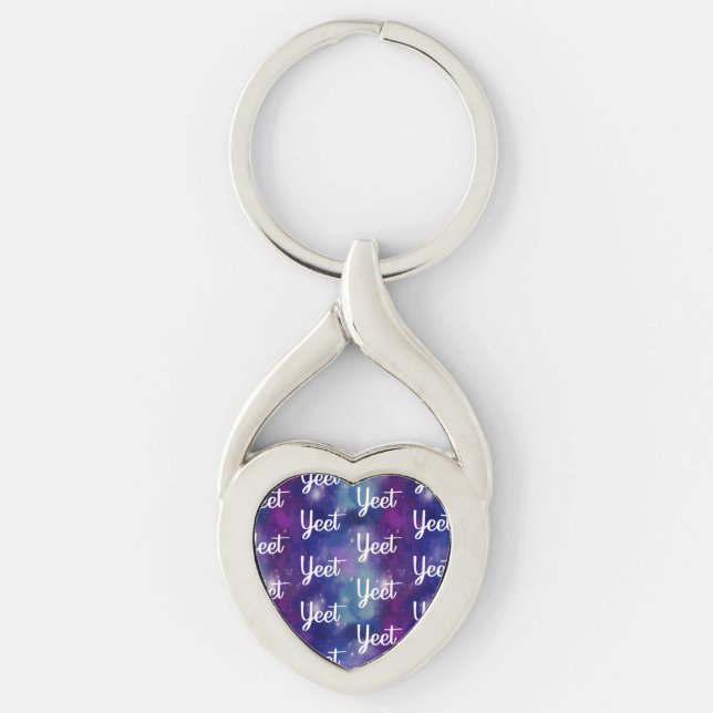 Yeet Expression Space Galaxy Exclamation Key Ring (Front)
