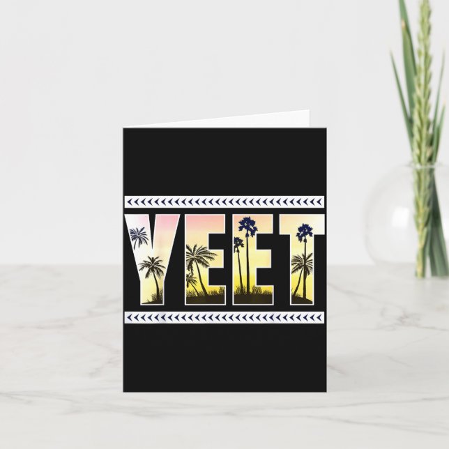 Yeet Funny Slang Quote Humor Meme  Card (Front)