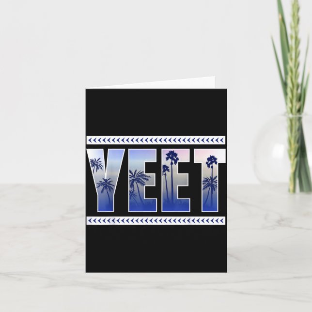 Yeet Funny Slang Quote Humor Meme  Card (Front)