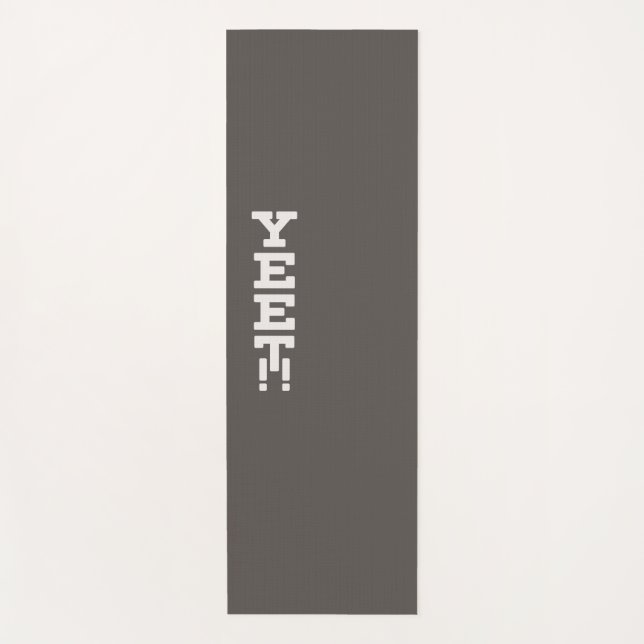Yeet Logo Minimalist Dark Yoga Mat (Front)