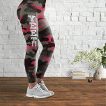 Yeet Magenta and Grey Camouflage Leggings<br><div class="desc">An elegant,  textured camouflage pattern with magenta and slate grey as dominant colours,  with a large Yeet logo. First published: 05.01.2023.</div>