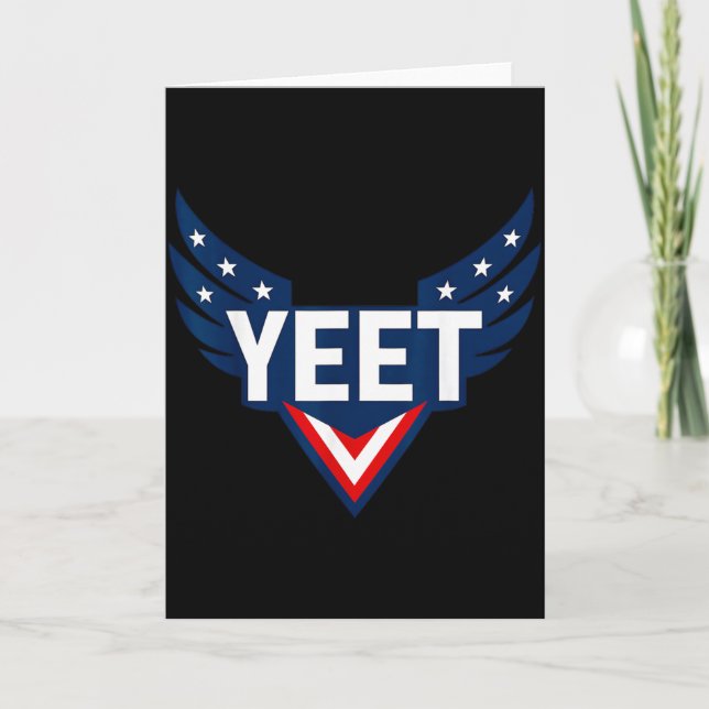 Yeet Tribal Art Funny Saying Meme Slang Men Boys K Card (Front)