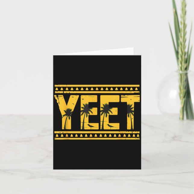 Yeet Tribal Art Meme Funny Slang  Card (Front)