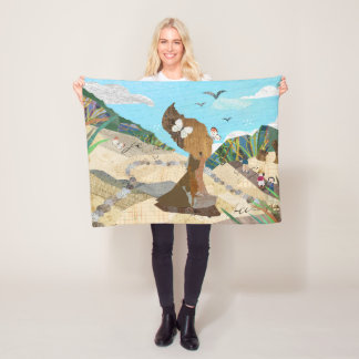 Yehliu Queen's Head Artistic Rug Fleece Blanket