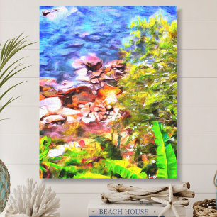 Yelapa Scenic Path Coastal Tropical 0819 Art Canvas Print
