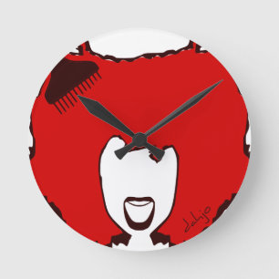 YELL OUT LOUD in RED Round Clock
