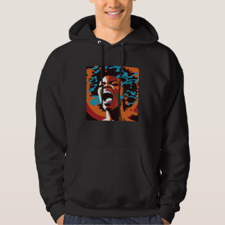 Yelling African American Woman Afro Black Pride &  Hoodie