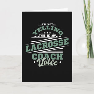 Yelling Lacrosse Coach Card