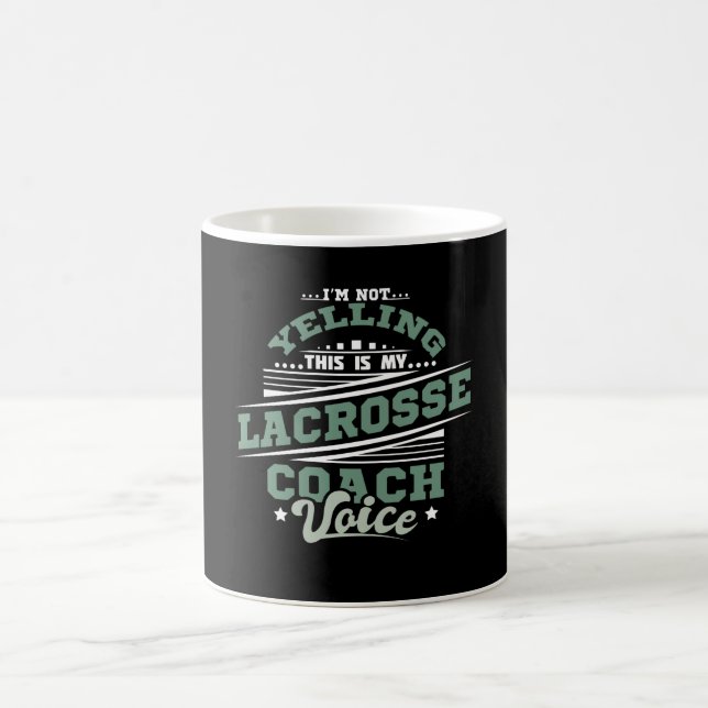 Yelling Lacrosse Coach Coffee Mug (Center)
