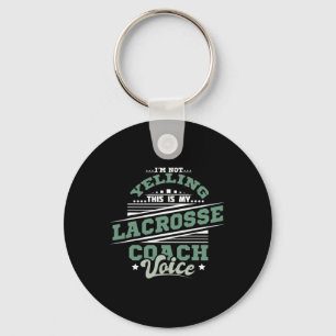 Yelling Lacrosse Coach Voice Key Ring