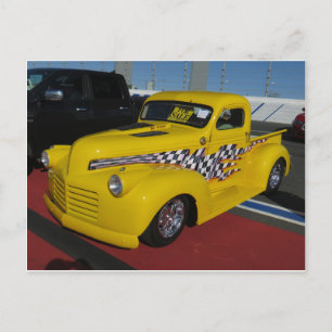 Yelllow Customised Truck Postcard