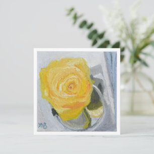 Yelllow Rose in Glass Jar