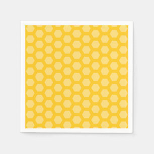 Yellow 12 honeycomb hexagon napkin