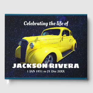 Yellow 1930 Street Rod Celebration of Life Guest Book