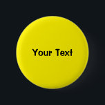 Yellow 2 1/4" Custom Text Button Template<br><div class="desc">A  yellow pin back button with a text template for your personalization.</div>