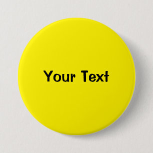 Yellow 3" Custom Text Button Template