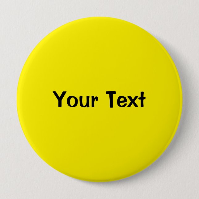Yellow 4" Custom Text Button Template (Front)