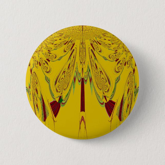 Yellow 6 Cm Round Badge (Front)