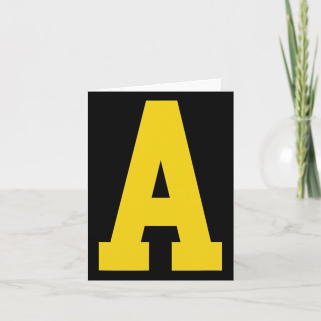 Yellow a' On Red For Alvin Costume Halloween And F Card (Front)