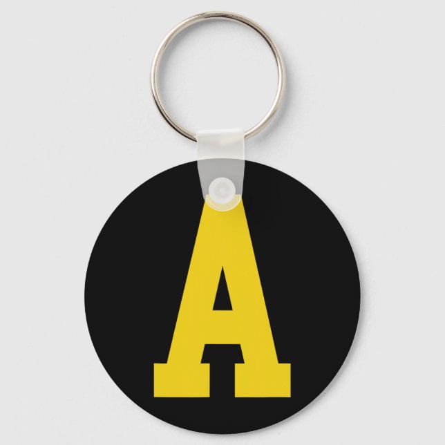 Yellow a' On Red For Alvin Costume Halloween And F Key Ring (Front)