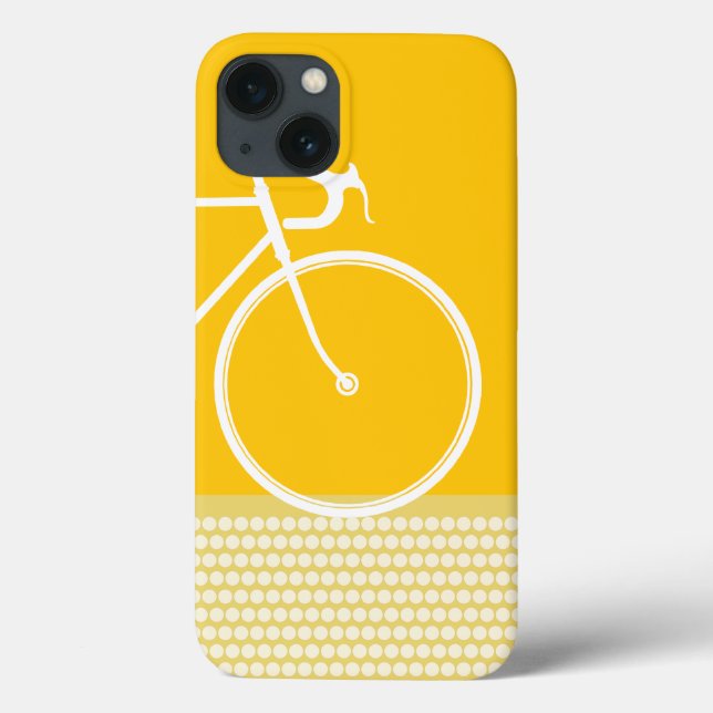 yellow Abstract Bicycle dots Case-Mate iPhone Case (Back)