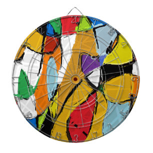 Yellow Abstract Dartboard