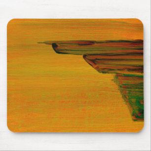 Yellow Abstract Design Mouse Mat