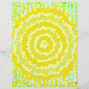 Yellow Abstract Flower Bulk Scrapbook Paper Pages