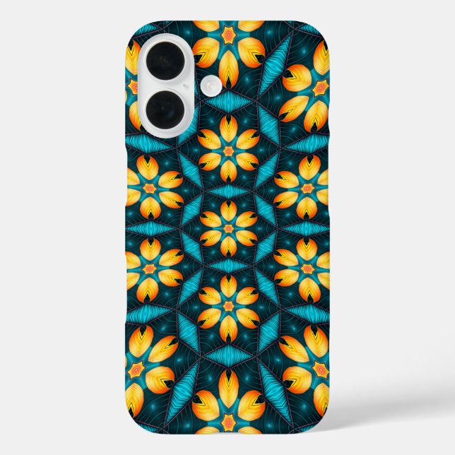 Yellow Abstract Flowers Case-Mate iPhone Case (Back)