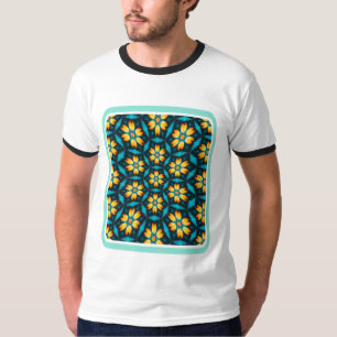Yellow Abstract Flowers T-Shirt