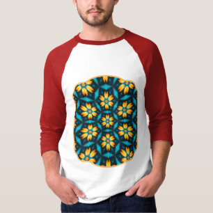 Yellow Abstract Flowers T-Shirt