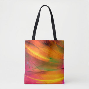yellow abstract fractal background 3d rendering3d, tote bag