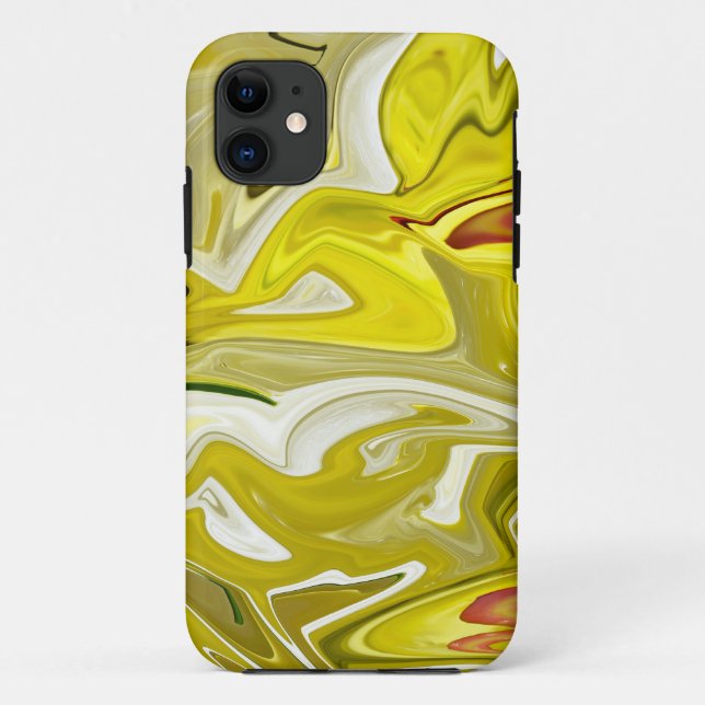 Yellow abstract pattern      Case-Mate iPhone case (Back)