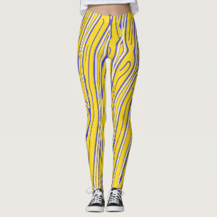 Yellow abstract pattern "Ratti_Creative_Arts" Leggings