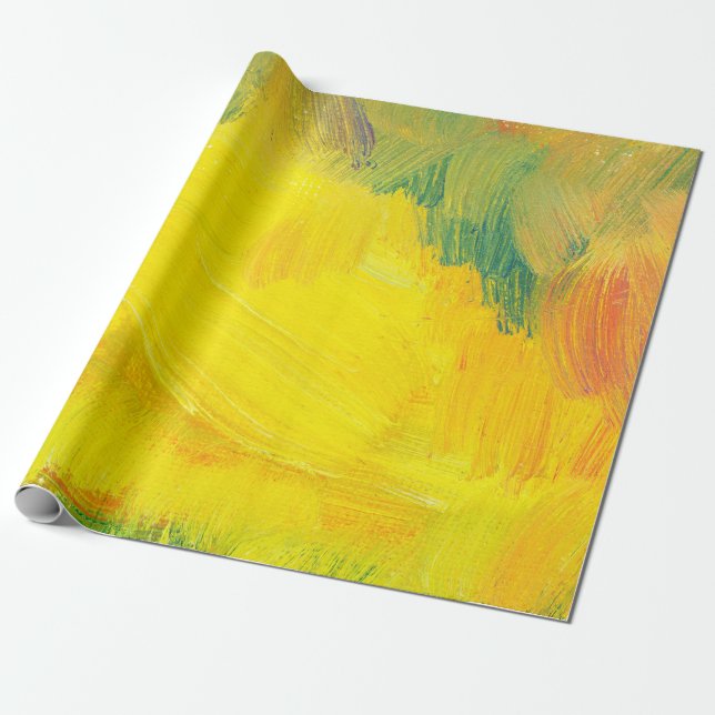 yellow abstract texture aol paind. hand drawn test wrapping paper (Unrolled)