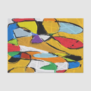 Yellow Abstract tissue paper