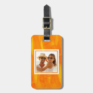 Yellow Abstract Watercolor Add your Name Luggage Tag