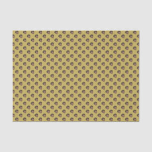 Yellow Acorn Patterned Tissue Paper