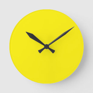 Yellow Acrylic Wall Clock