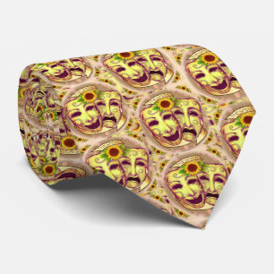 Yellow Actor Masks  Tie