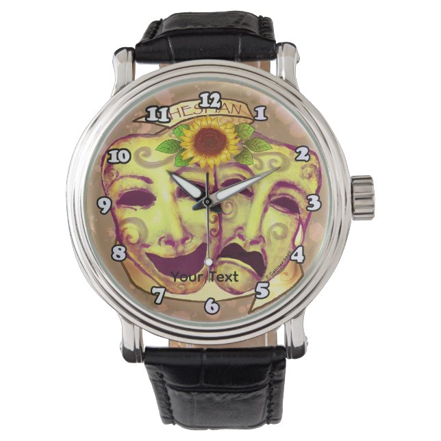 Yellow Actor Masks Watch (Front)
