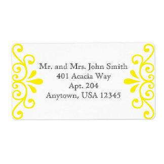 Yellow Address Sticker