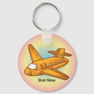 Yellow Aeroplane Key Ring